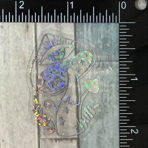 🌀10/$10🌀 Silver Translucent Holographic Waterproof Vinyl Sticker Decal